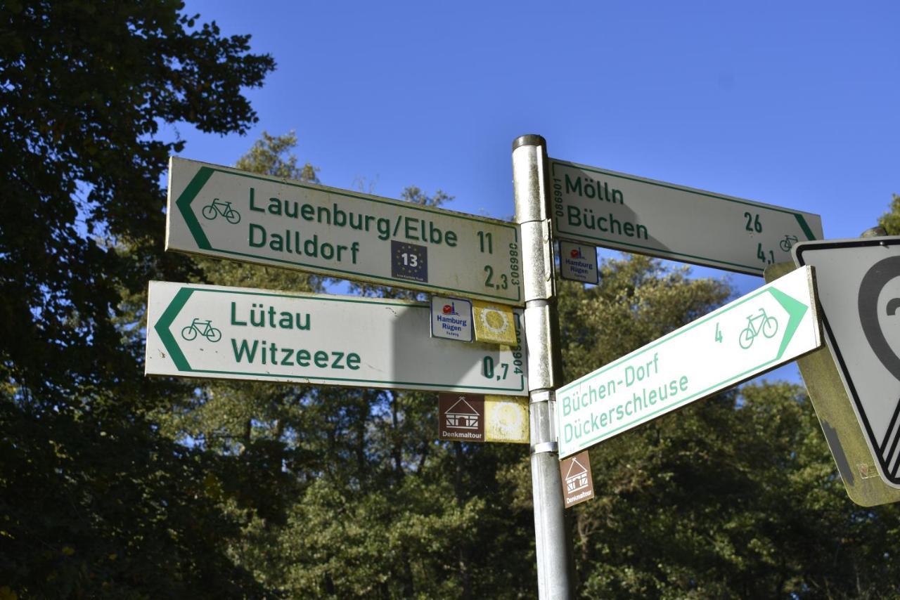 Pension Zur Schleuse Garni Am Elbe Luebeck - Kanal In Witzeeze Exteriör bild