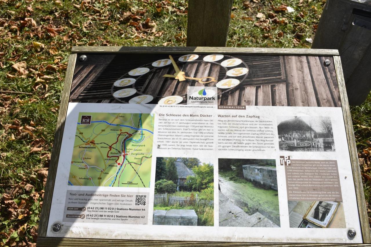 Pension Zur Schleuse Garni Am Elbe Luebeck - Kanal In Witzeeze Exteriör bild
